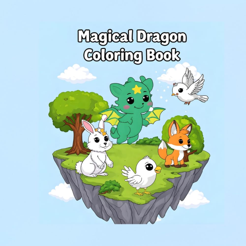 Magical Dragon Colouring Book (Little dragon life lessons)