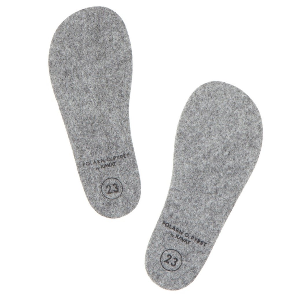 Polarn O. PyretKavat Eco Wool Insole (Baby) - 7-7.5Us/23Eu/Grey Melange