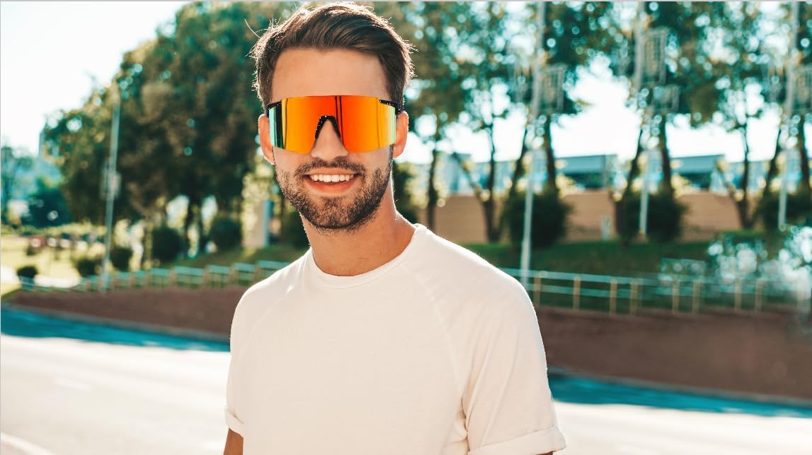 YuJian Sports Sunglasses for Men Women, UV Protection Outdoor Goggles for Baseball Cycling Fishing Golf - Image 2