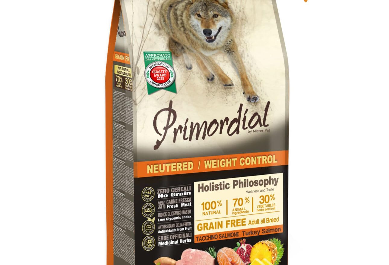 Cibo secco cane sterilizzato weight control con tacchino e salmone 12 kg