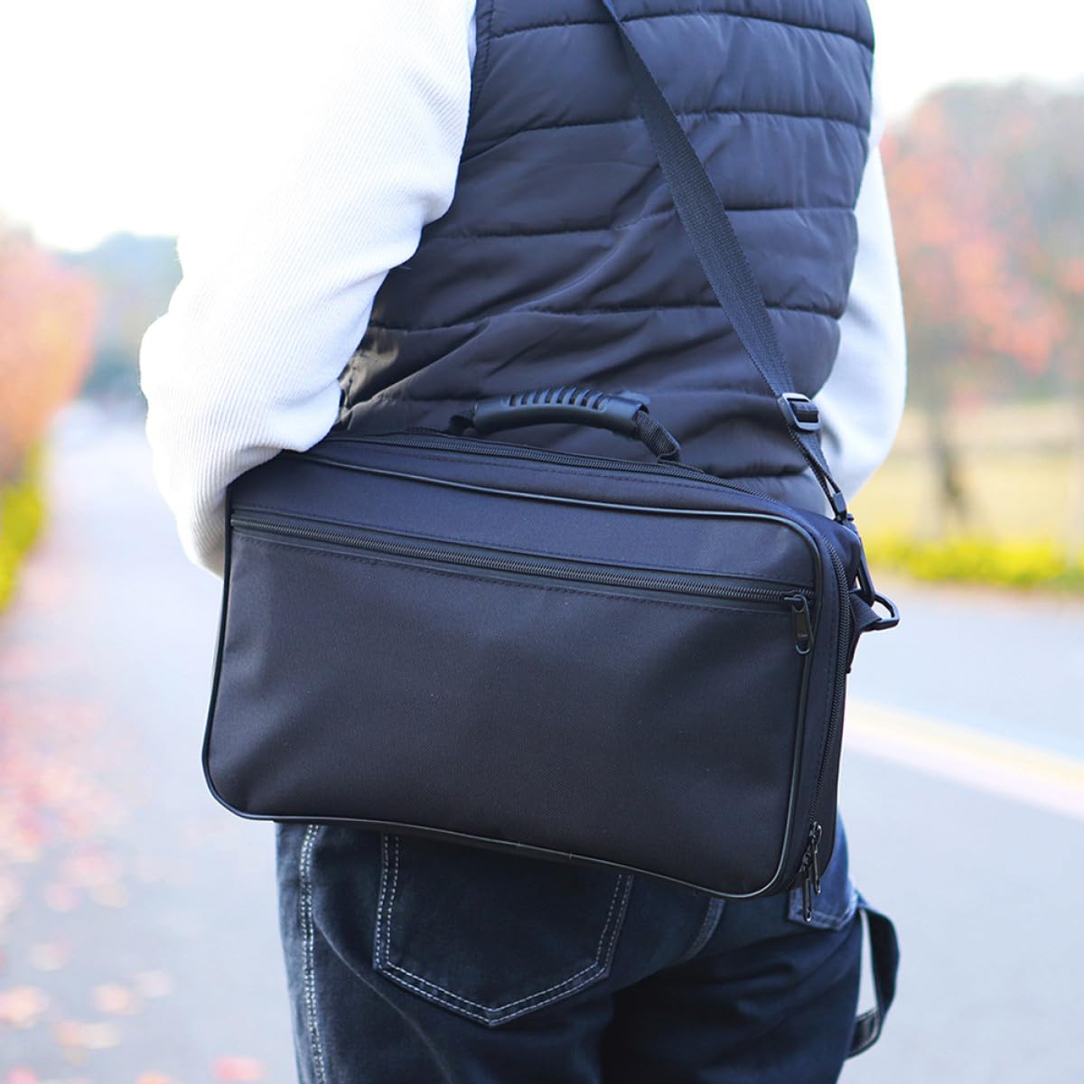 Borsa per Oboe Oxford Nero, Borsa Tracolla Singola Resistente per Trasporto e Custodia Strumenti Musicali, per Musicisti in Viaggio