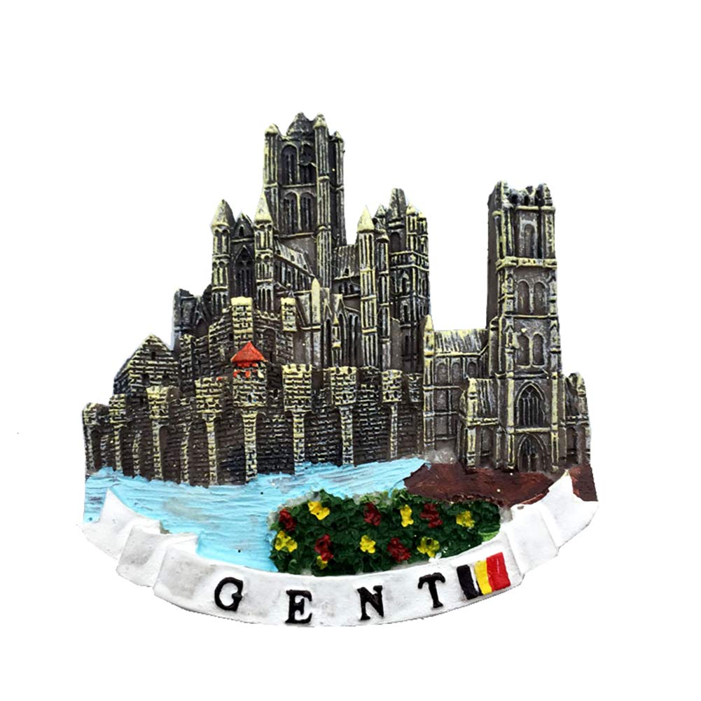 Weekino Ghent Belgium Fridge Magnet 3D Resin Handmade Craft Tourist Travel City Souvenir Collection Refrigerator Sticker