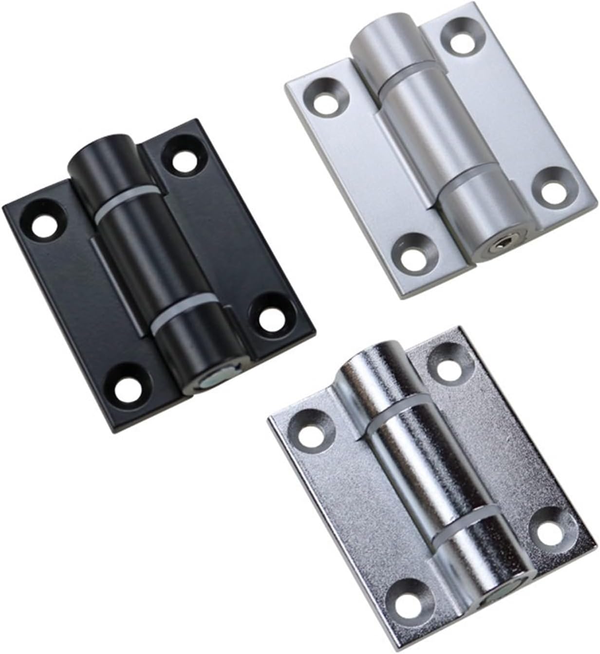 Zinc Alloy Positionable Torsion Hinge for Industrial Electrical Adjustable for Any Stop Damping 1Pcs(Black)