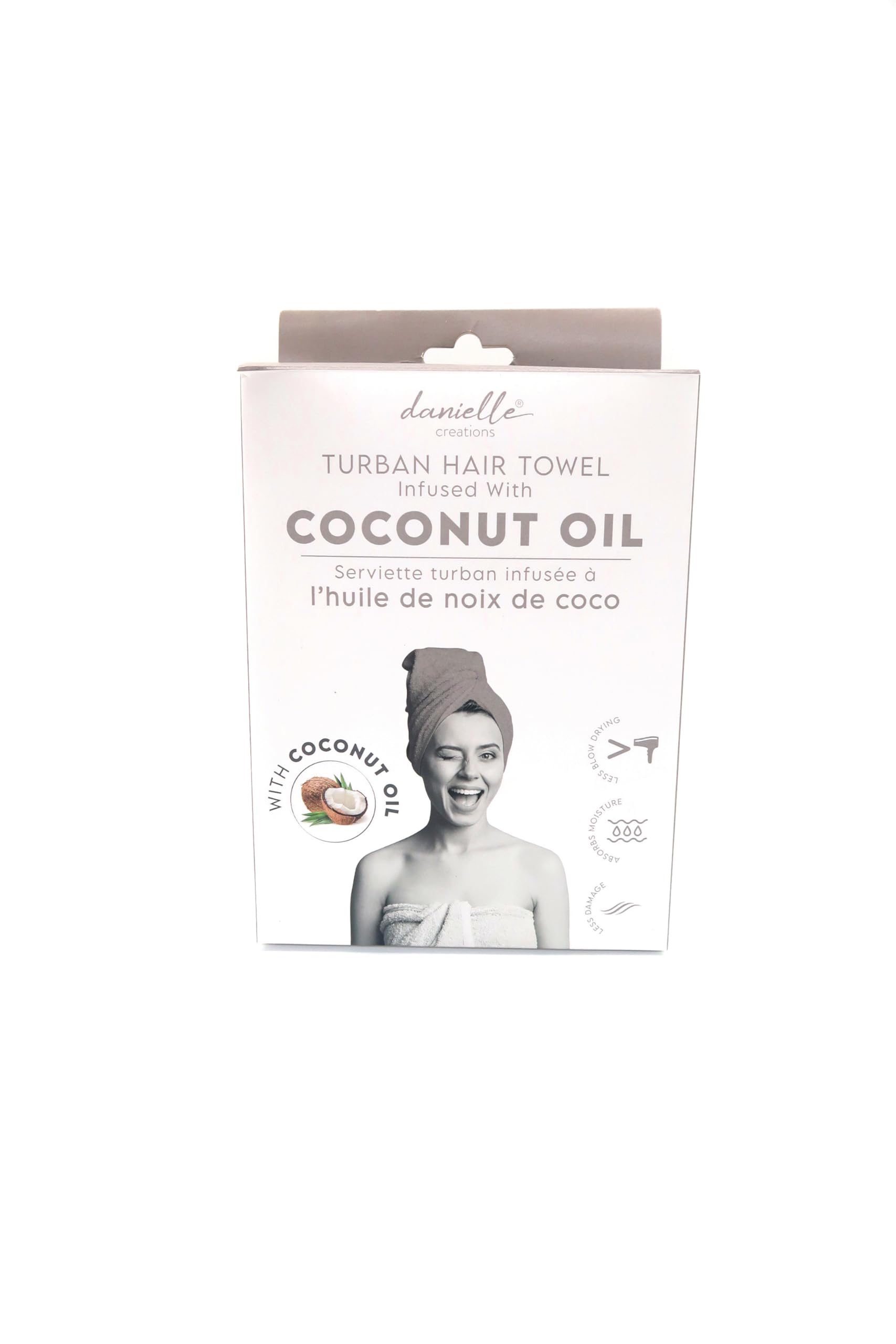 Danielle Creations Unisex Grey Infused Hair Turban - Coconut Oil