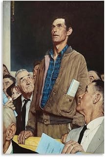 Norman Rockwell Prints,four Freedoms Freedom of Speech, 1943 Artworks Canvas Poster Room Aesthetic Wall Art Prints Home Modern Decor Gifts Framed-unframed 08x12inch(20x30cm)