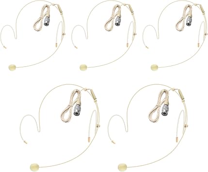 5 Pack Headset Headworn Microphone Light-Weight Mic for Audio-Technica
