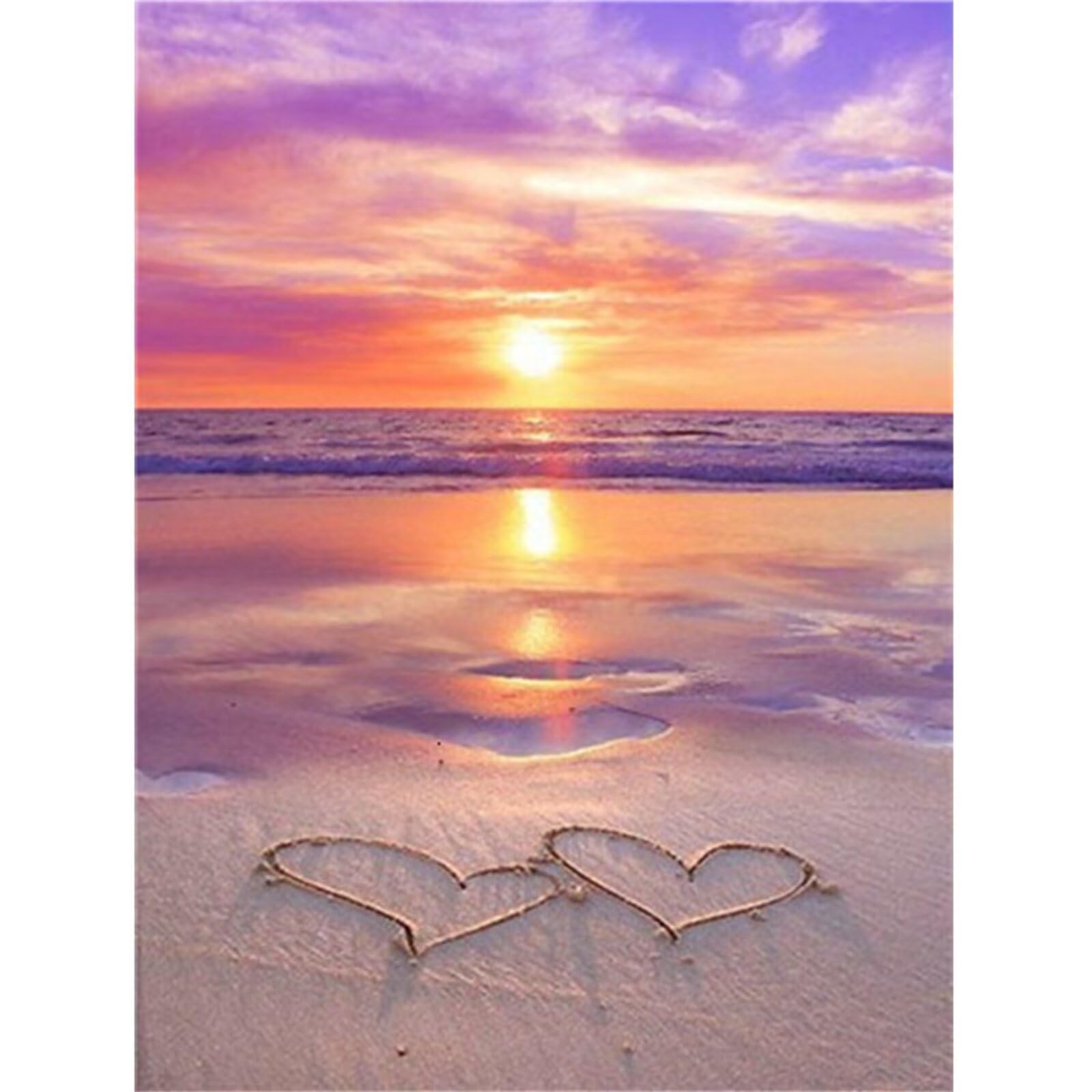 Kit complet de peinture diamant 5D grand format 60x90cm coucher de soleil