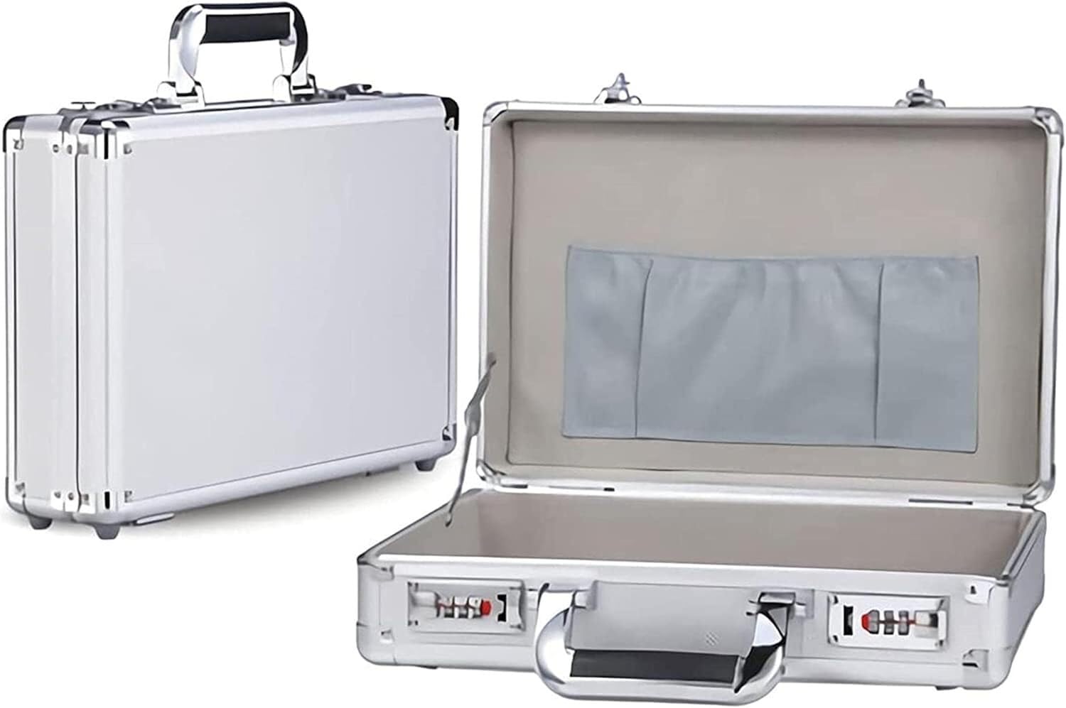 Cassaforte digitale con serratura portatile, da viaggio, casa, per proteggere denaro, gioielli, passaporto, casa, lavoro, viaggi, facile da usare (argento S)