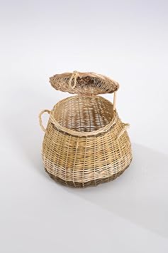 Kapakl  Patates So an Sepeti 26x27 cm - Do al Has r Sepet, El Yap m , Mutfak Kiler D zenleyici Saklama Kutusu