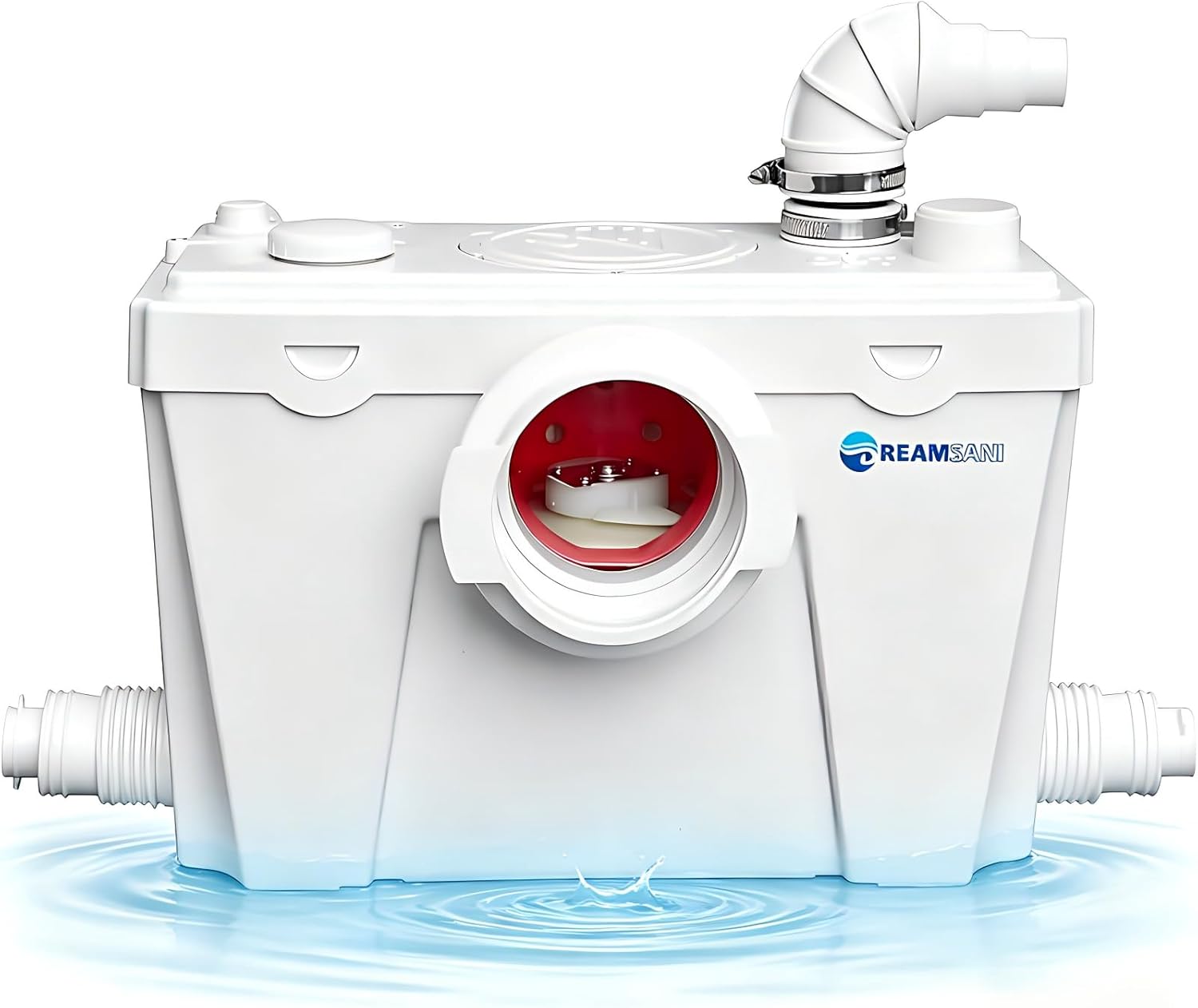 500W Macerator Pump for Macecrating Toilet Sewerage Sump Pump for Basemnet Room Toilet Upflush Waste Water Marine Toilet Disposal Laundry Sink Shower