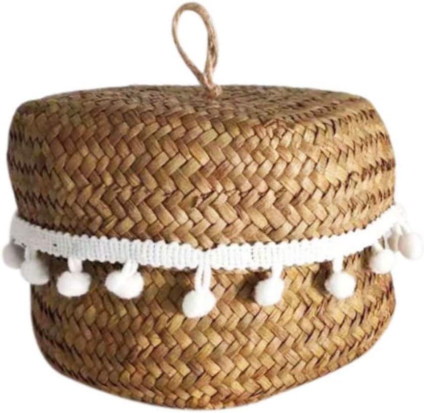 Seaweed Woven Baskets Flower Basket Household Storage Baskets Flower Basket Natural Household Decoration Needed,C,C