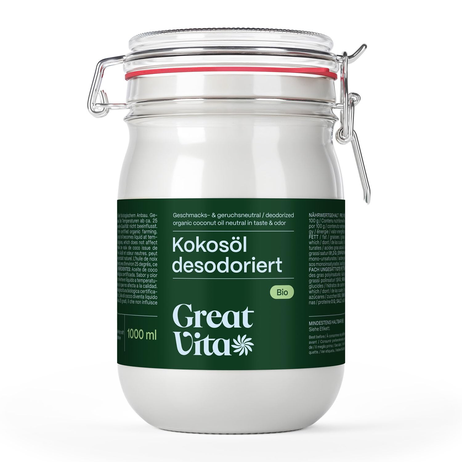 Meavita Aceite De Coco, Insípido (Desodorizado) 1000 ml