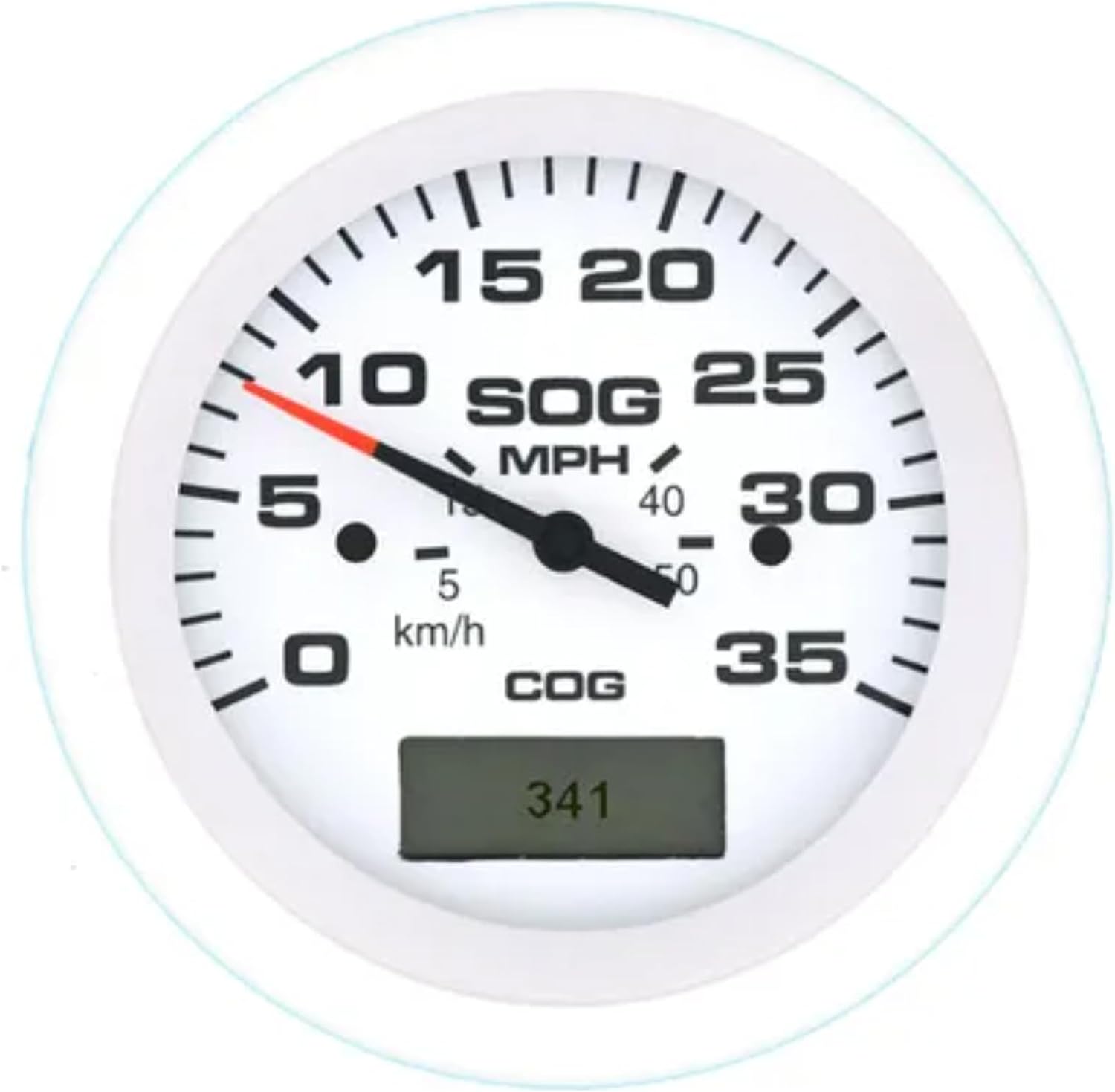 Sierra International 781-683-035P Scratch Resistant Arctic Gauge, 35 MPH GPS Speedometer, 3"