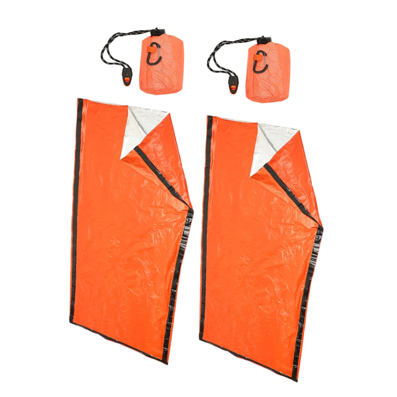 Milisten Multipurpose Camping Sleeping Bag Pe Aluminum Film Emergency Bivy Sack with Carry Bag for Adults