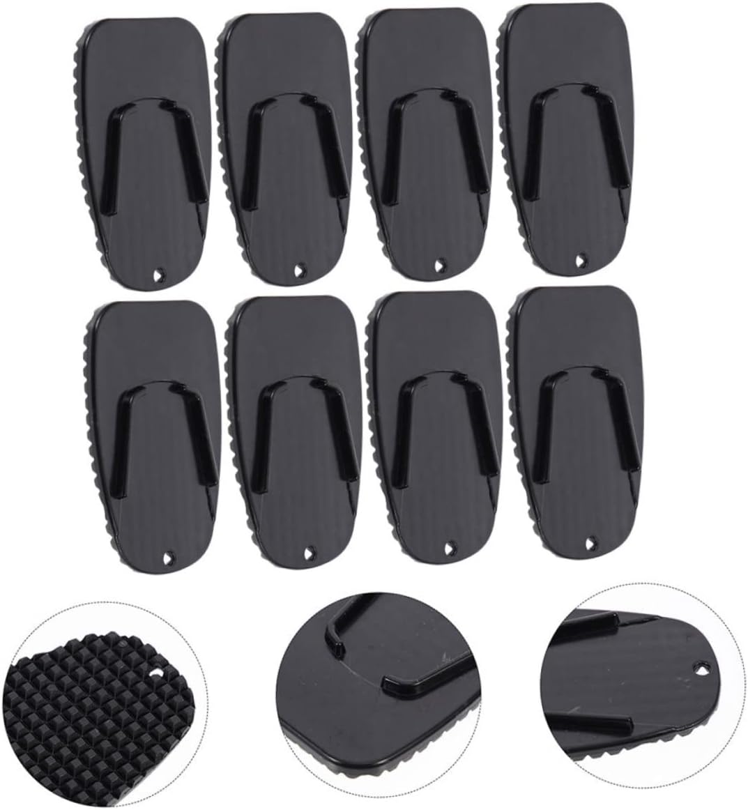 Alipis Motorcycle Kickstand Pad Abs Material Side Stand Support Plates 8pcs for Motorbike Supplies