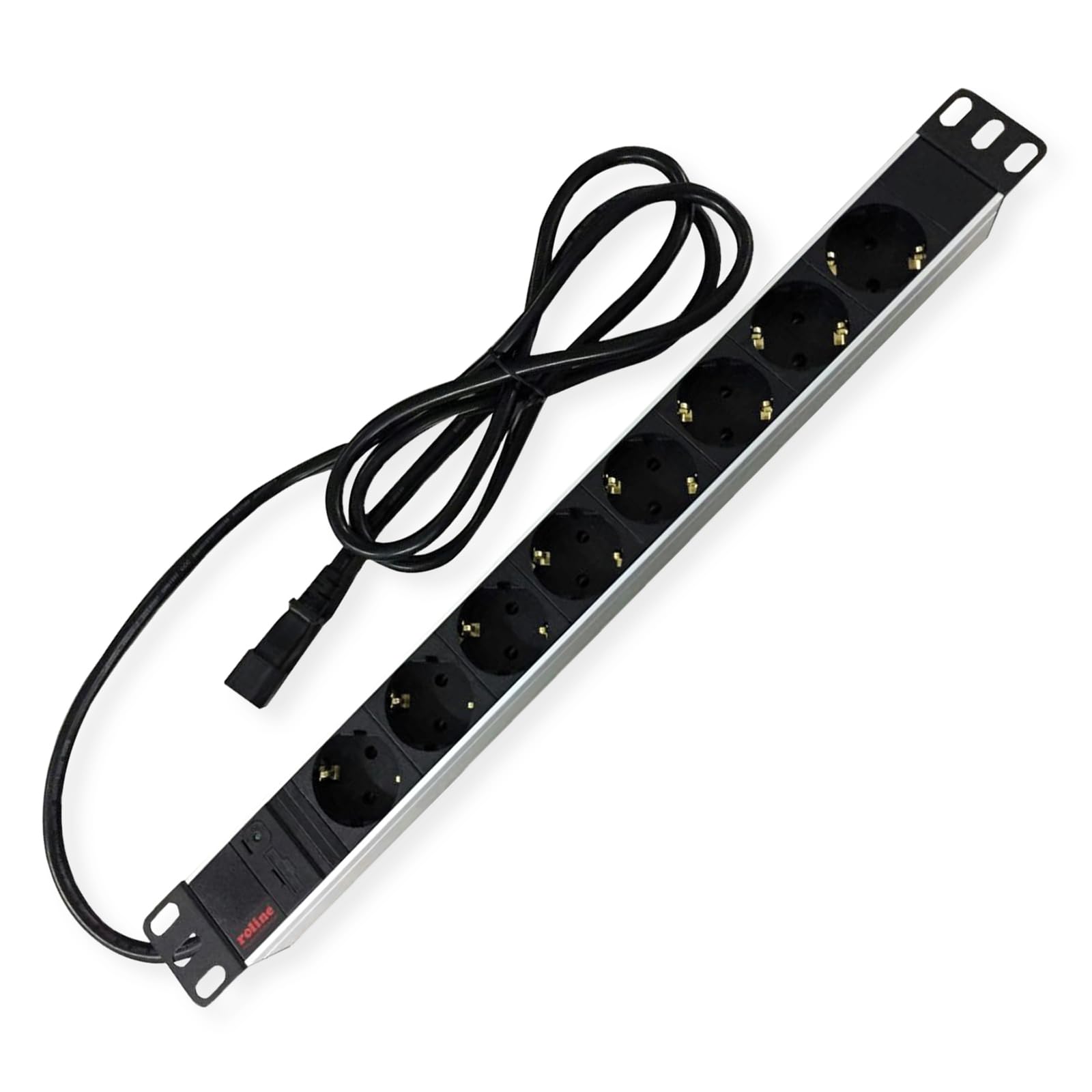 Roline 19071622 48,26 cm (19 ") Bloc multiprise 8 prises et/C14 mâle 2 m aluminium