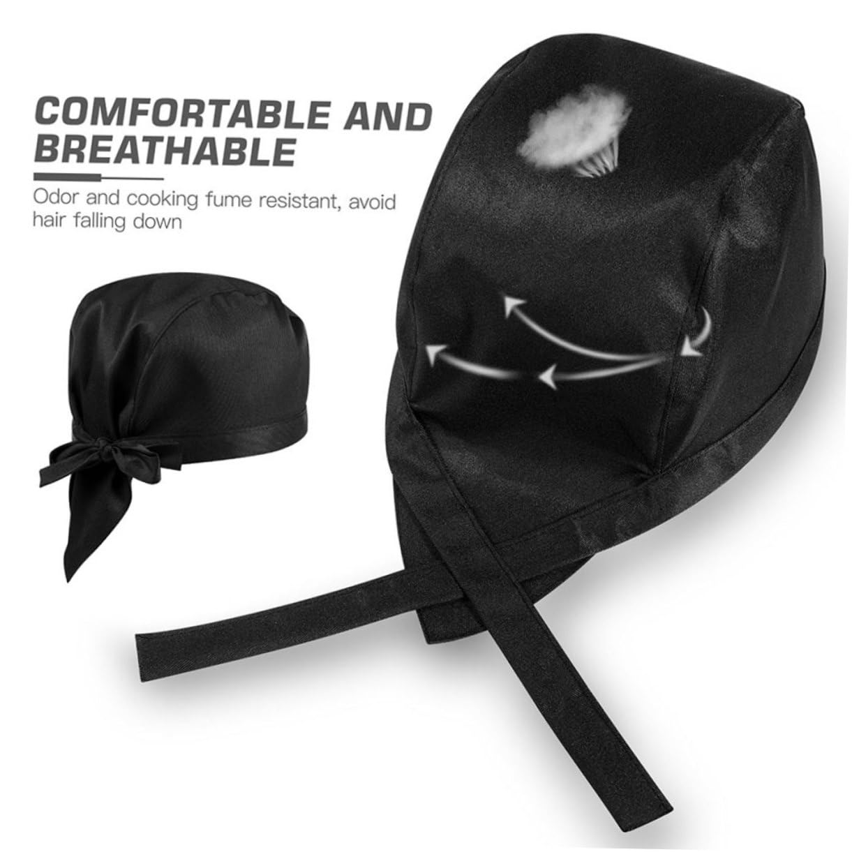 FOMIYES 9pezzi Cappello da Cuoco in Cotone Traspirante e Resistente per Cucinare in Cucina per Servizio in Ristorante Comodo e Leggerper Uso Prolungato
