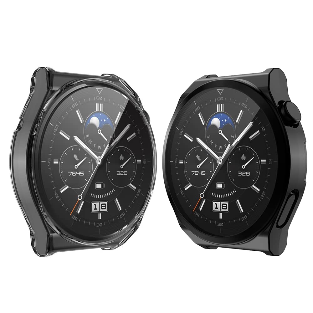 Coque De Protection NEWZEROL Pour Huawei Watch GT 3 42mm - Transparente, Anti-chocs Et Anti-rayures - Pack 3 Couleurs