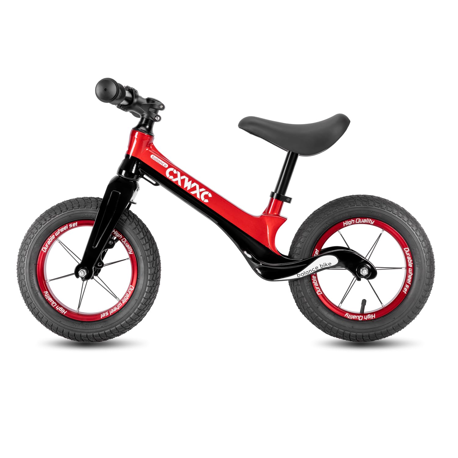 CXWXC Bicicleta a Partir de 2 años hasta 30 kg, Marco de magnesio, sillín de Altura Ajustable, Ruedas de 12 Pulgadas, Bicicleta Infantil para 24 – 60 Meses