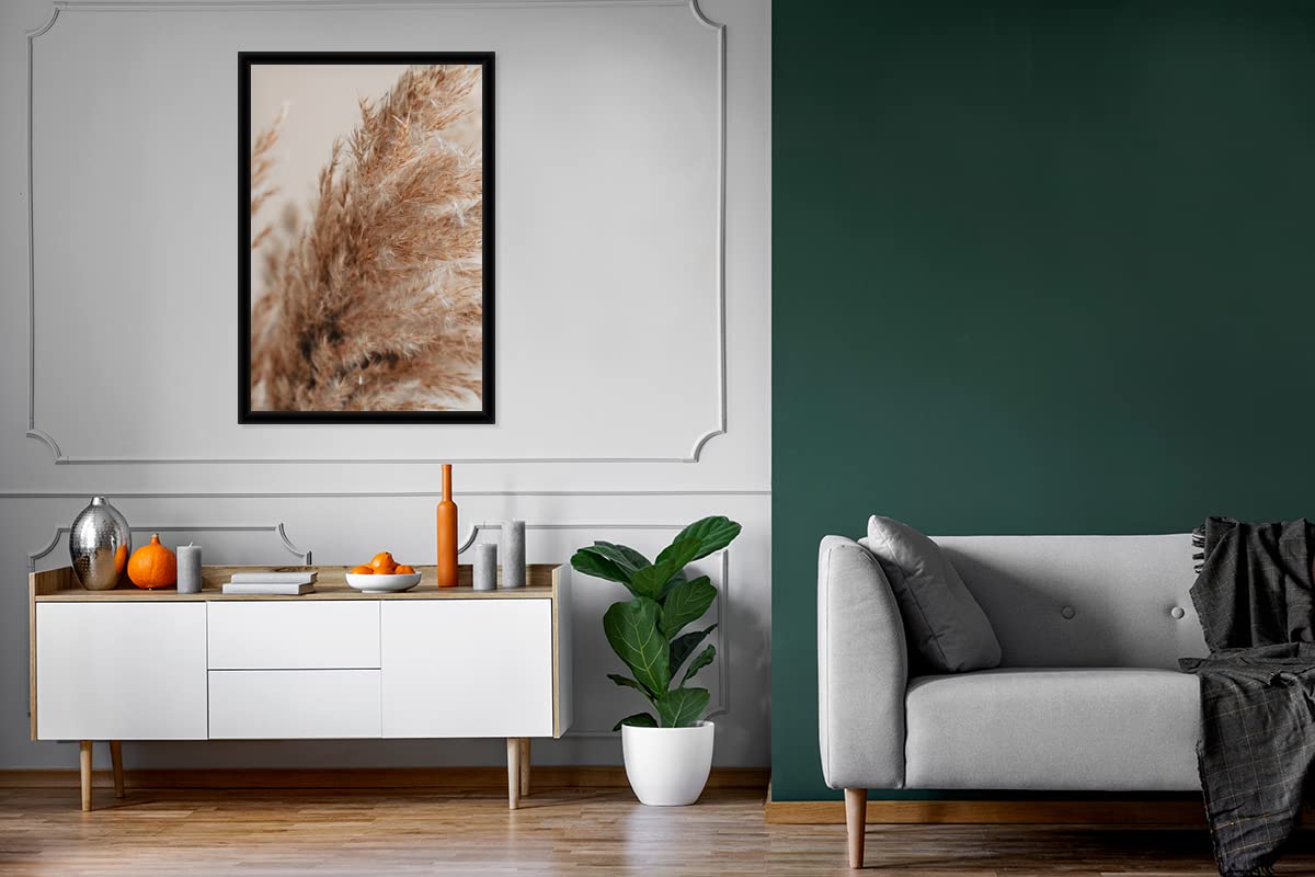 MuchoWow Poster Bilder Wanddeko Deko Wohnzimmer 60x90 cm Gras - Pflanzen - Natur - Pampasgras