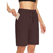 DIBAOLONG Womens Yoga Shorts Loose Comfy Drawstring Lounge Bermuda Shorts with 3 Pockets