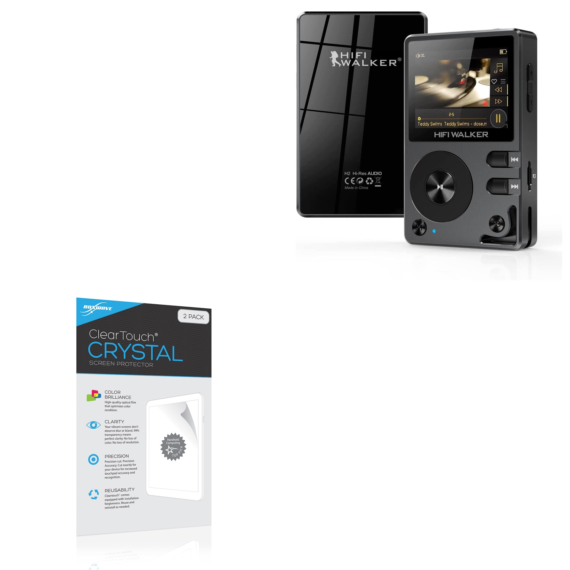 BoxWave Screen Protector Compatible with HiFi Walker H2 (2