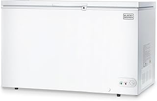 BLACK+DECKER 13 Cu. Ft. Chest Freezer, Deep Freezer with Top Opening, Freezer Chest with 2 Removable Storage Baskets, Mechanical Temperature Control, Manual Defrost, R600a Refrigerant,BCF1300E,White