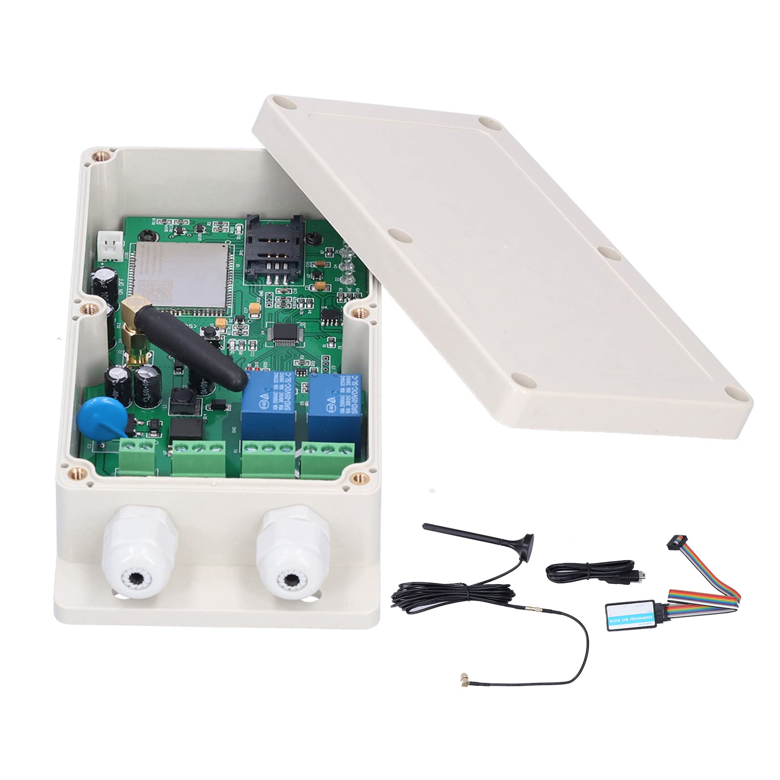 GSMKEY4G Fernsteuerbox mit Doppelrelais für Zutrittskontrolle – 4G3GGSM Türöffner für Haustür, Tor oder Sicherheitssystem (EU-Standard)