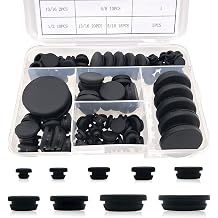 102PCS Silicone Hole Plug Kit - 9 Sizes 3/16" 1/4" 5/16" 3/8" 1/2" 5/8" 3/4" 1" 1-3/16" - Snap Locking Round Hole Plugs for Automotive Hole Plug Drain Plugs Bottle Stoppers, Furniture etc.