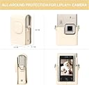 ZIKKON Mini Liplay+ Camera Case for Fuji Instant Mini LiPlay+ Hybrid Instant Camera, Liplay Plus Camera Protective Case with Premium PU Leather and Adjustable Strap (No Camera) - Sand Beige gallery image