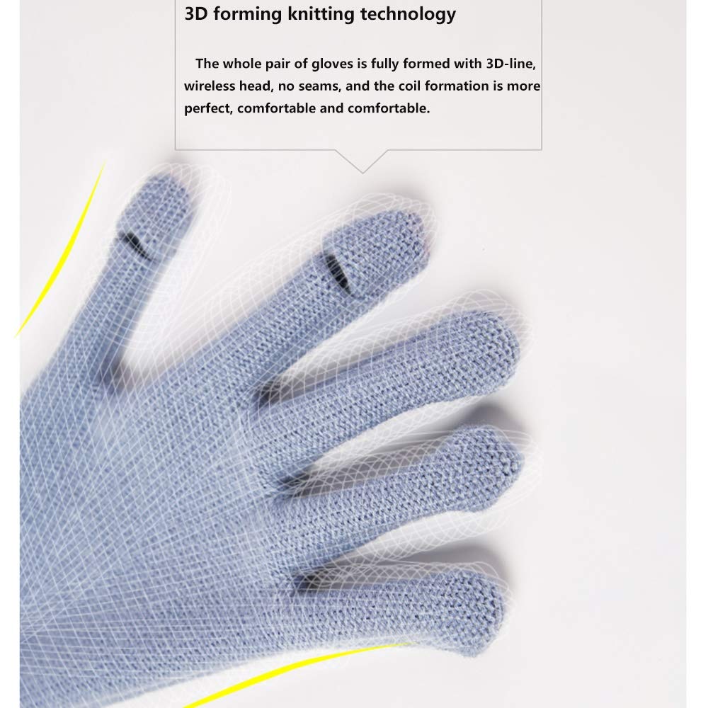 Axdwfd Guantes de Lana Pura otoño y el Invierno cálido espesantes de Punto de los Hombres a Caballo Damas de conducción Pantalla táctil Pura Lana 100% sin Dedos Pantalla táctil
