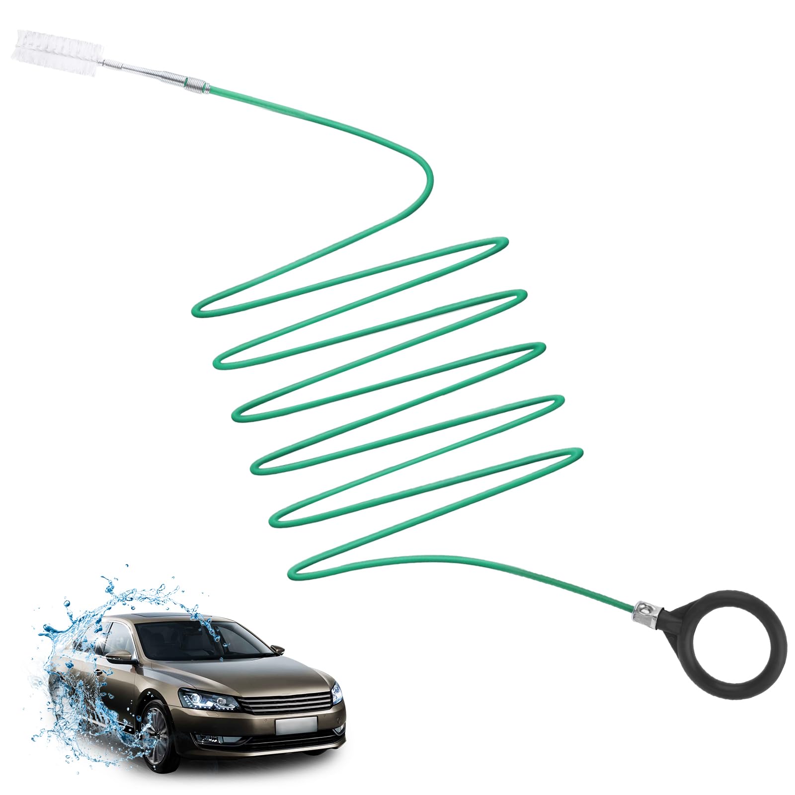 Spazzola Per Pulizia Scarichi Auto 300cm - Flessibile, Per Tetto Apribile E Tubi, Con Setole In Nylon - Foto 2