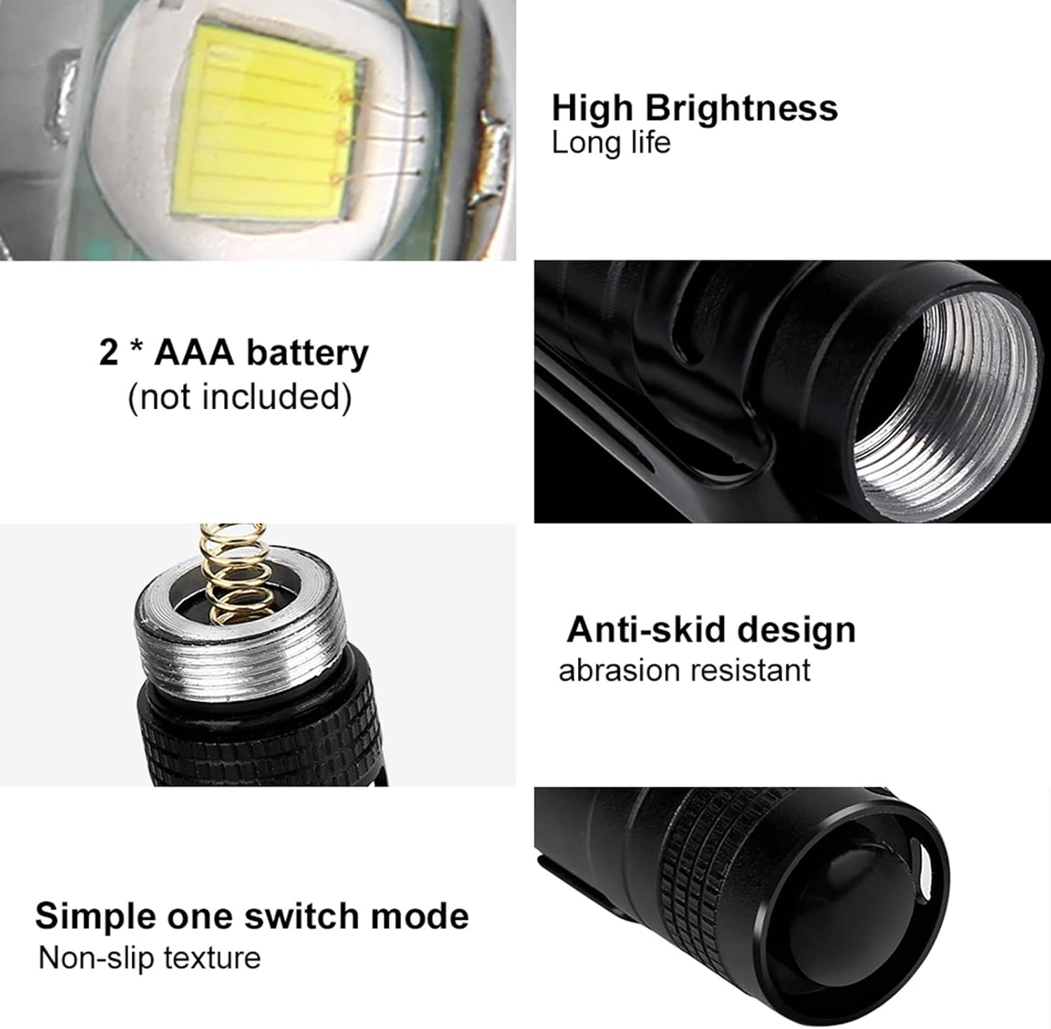 Pen Flashlight, Pocket Flashlight with Clip Single Mode LED Penlight for Tight Space Repair Work