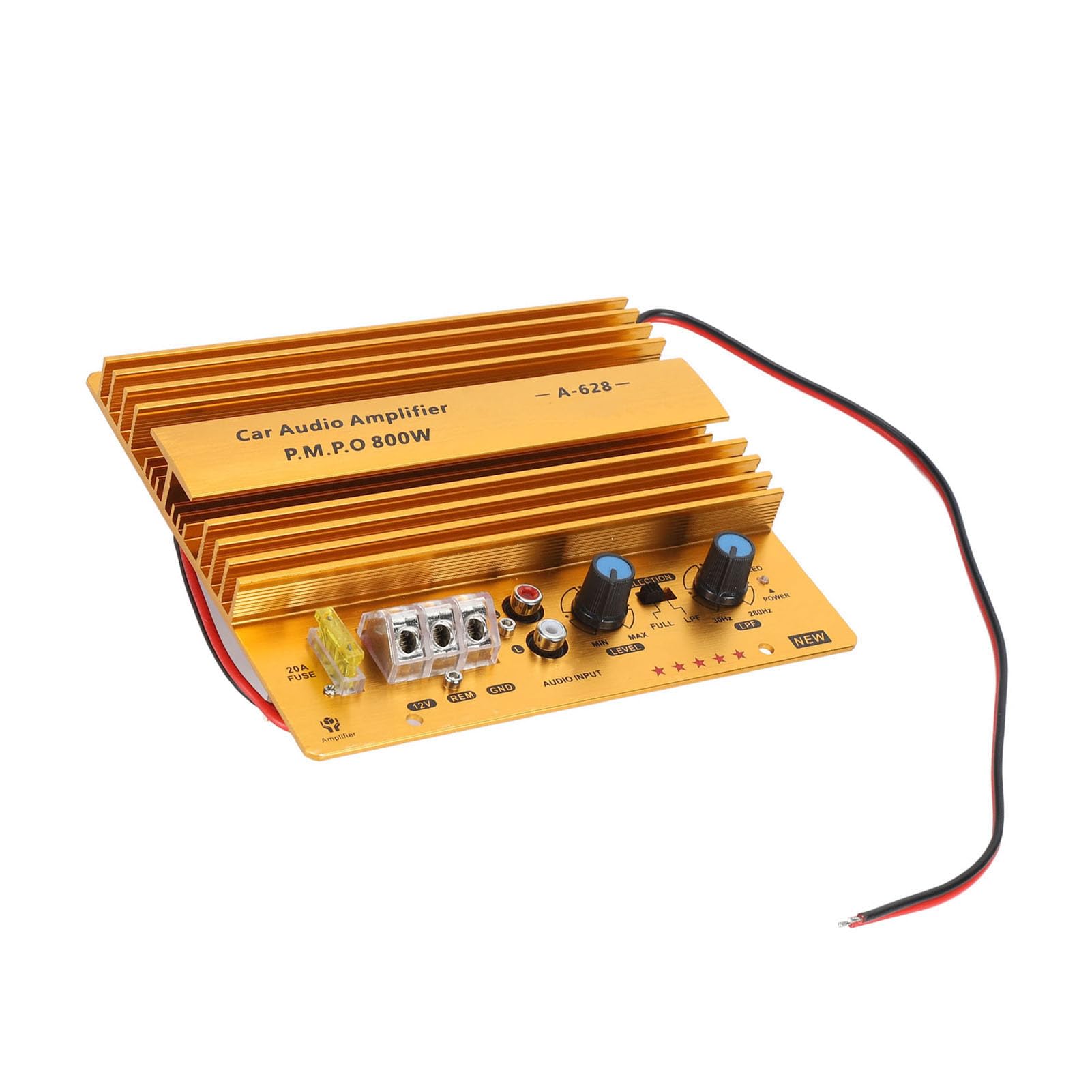 Ejoyous Wzmacniacz Samochodowy 800W, Stop Aluminium 12V