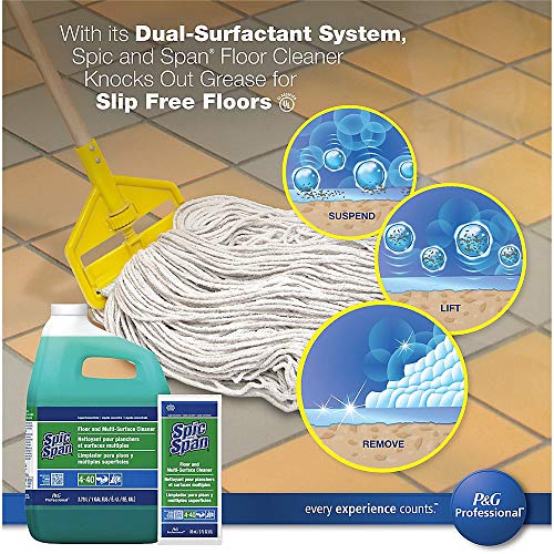 Floor And Multi-Surface Concentrate Cleaner From Spic And Span Professional, Bulk Cleaner For Kitchen, Bathroom And Unwaxed Wood Floor Uses, 1 Gal. (Case Of 3) #TOP3