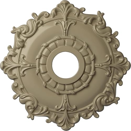 Miniatura 85 de Ekena Millwork CM18RL medallón de techo Riley de 18 in (diam. ext.) x 3 1/2 in (diam. int.) x 1 1/2 in, CM18RL