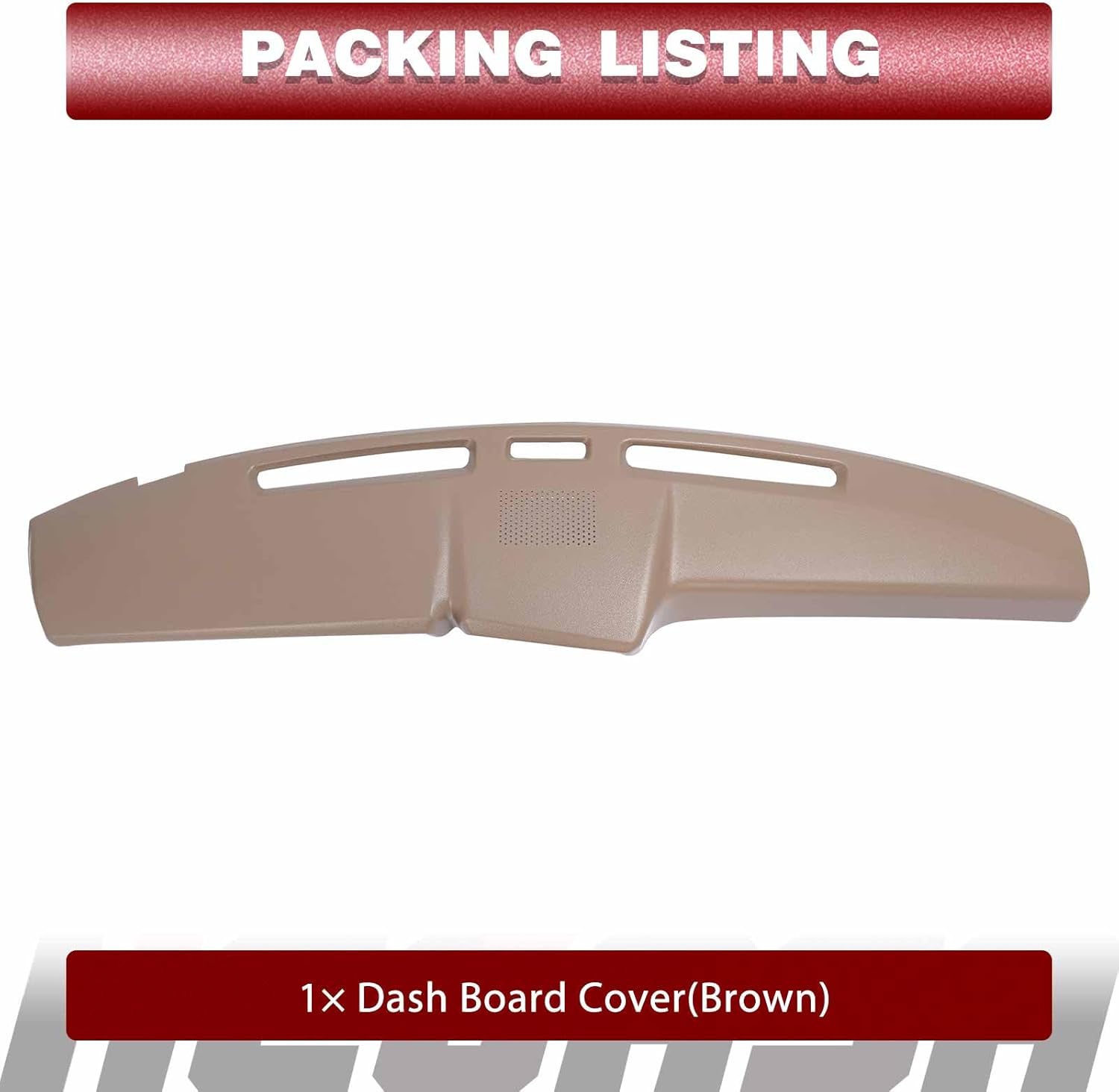 HECASA Dash Board Cover Compatible with 1980-1986 Ford F100 F150 F250 F350 Bronco Dash Dashboard Cover ABS Plastic Painted Brown