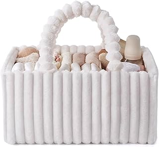 おむつストッカー オムツストッカー 収納バッグ ベビー用品 おしりふき ケース 新生児 赤ちゃん おしゃれ 便利で簡単な収納 (ホワイト)