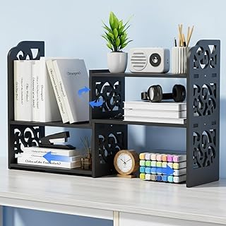 YGYQZ Desk Shelves Desktop Orgnizer Shelf-Black Office Organization for ...