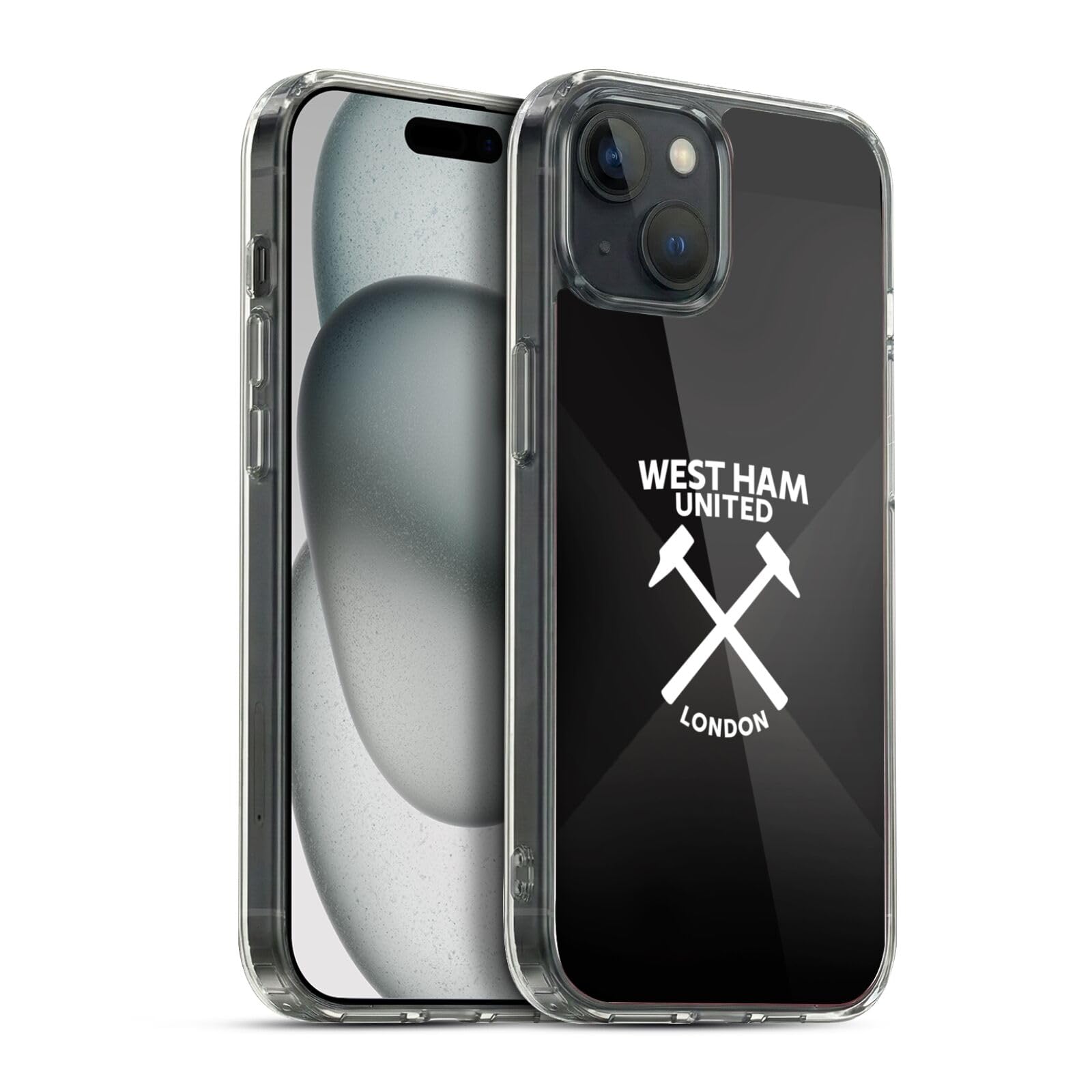 Funda de gel suave para iPhone 15 Plus West Ham evita arañazos con diseño degradado 7