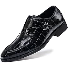 Men's Monk Strap Dress Loafer Shoes Retro Leather Oxfords Shoes for Formal Business Wedding