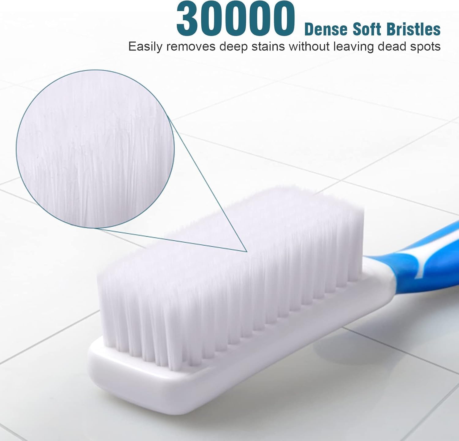 Shoe Brush for Cleaning, Long Handle Shoe Cleaner Brush, Laundry Scrub Brush Sneaker Shoes Cleaning Scrubber with Soft Bristle (Blue)