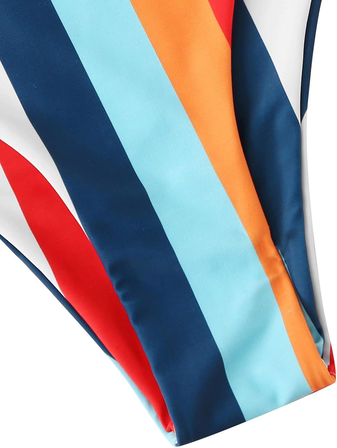 SweatyRocks Women's Bathing Suits Striped Bandeau Bikini high Waisted Swimsuits Swimwear Set - Image 5