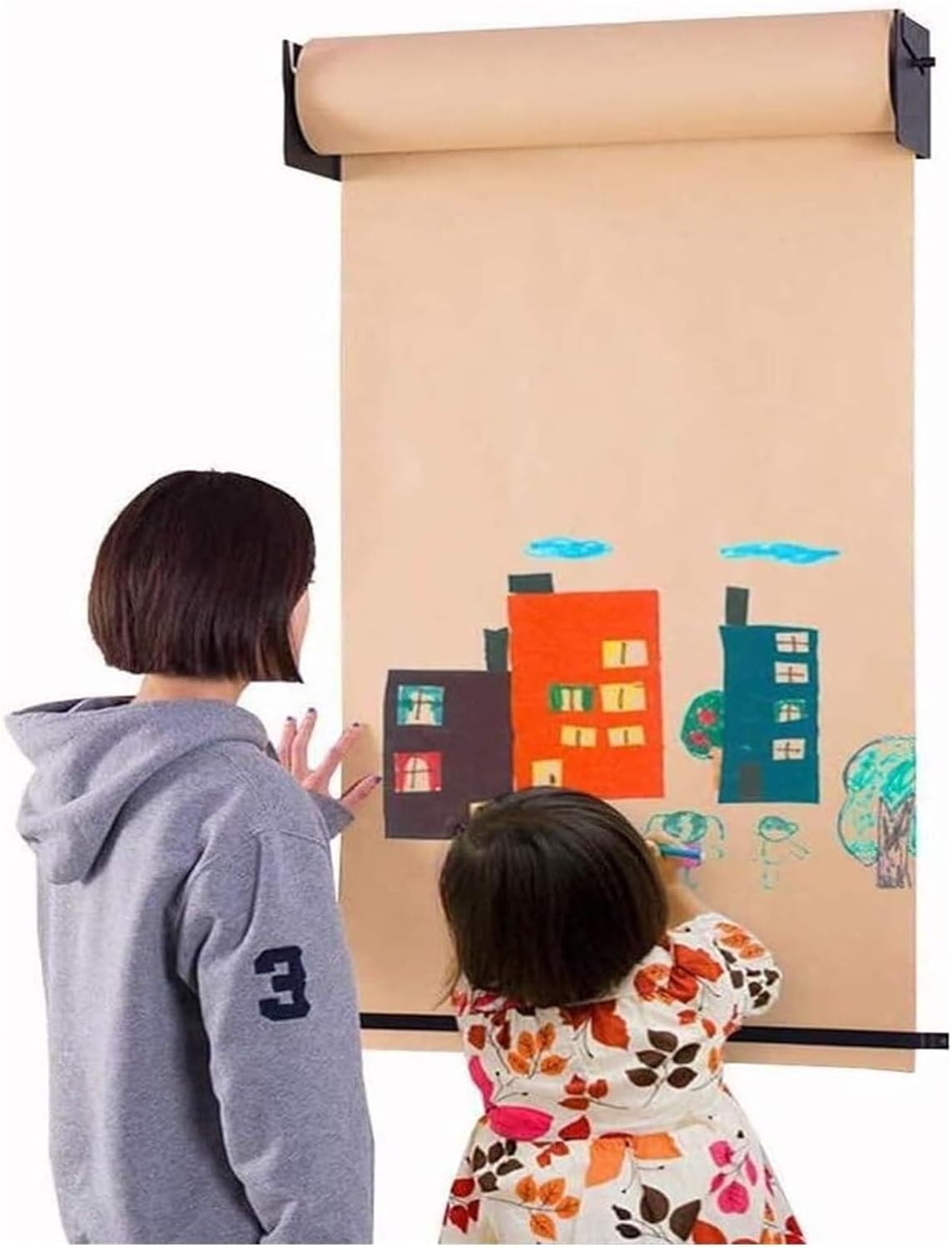 Distributeur de Rouleaux de Papier Kraft à Coupe Large, pour Restaurant, Studio, Maison, Tableau d'affichage, Notes murales(97 cm/38 Pouces de Large)