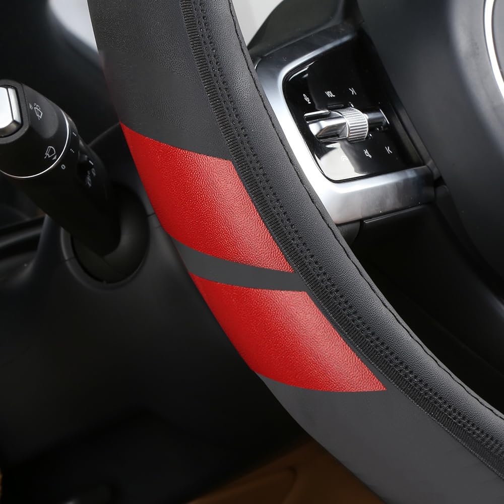 Microfiber Leather Steering Wheel Cover Compatible with Dodge Challenger Charger Durango Avenger Ram