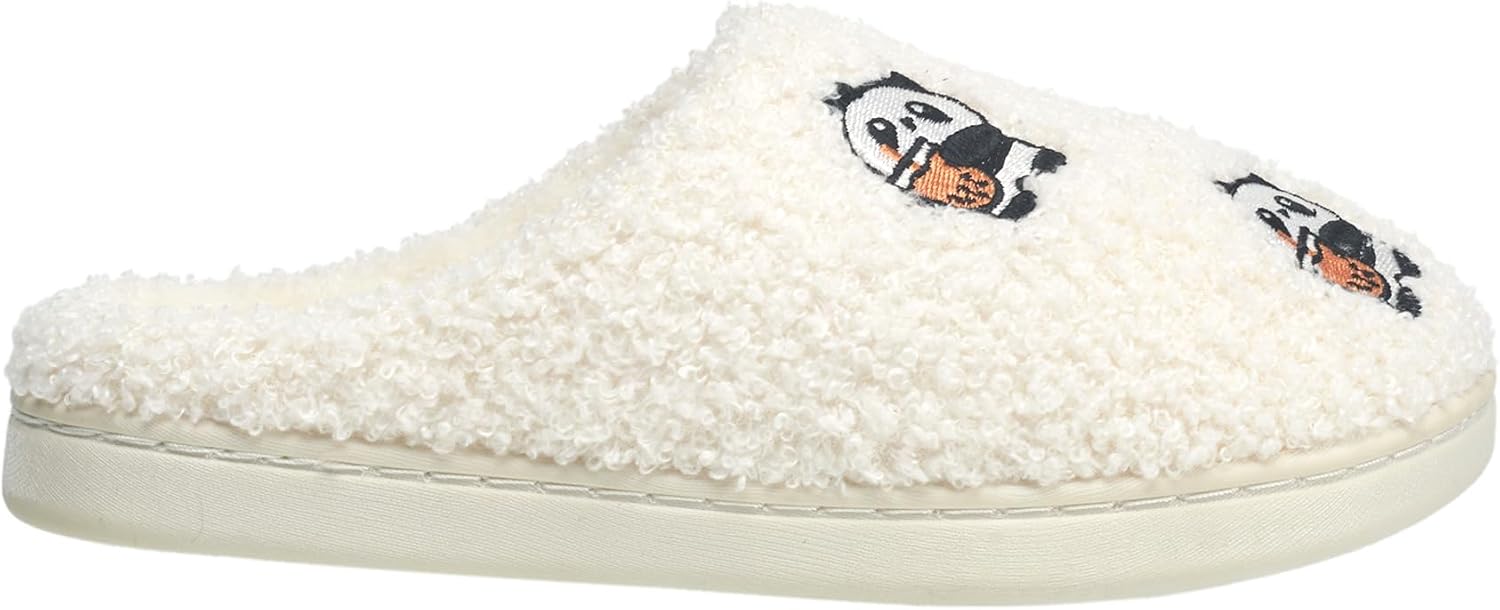 AEROPOSTALE Women's Slippers - Fuzzy Cushioned Comfort Slip-On House Shoes Clog Slipper, Indoor Outdoor Slippers - Printed Design- Slippers for Women