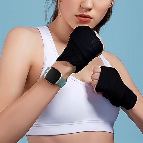 Vista 73 de Dirrelo Paquete de 4 correas compatibles con Fitbit Versa 3 y Fitbit Sense para mujeres y hombres, correa de repuesto de TPU suave para reloj