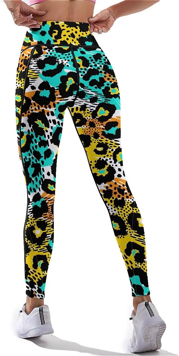 Tummy Control Yoga Pants for Women with Pockets, High Waist Running Sports Workout Yoga Leggings