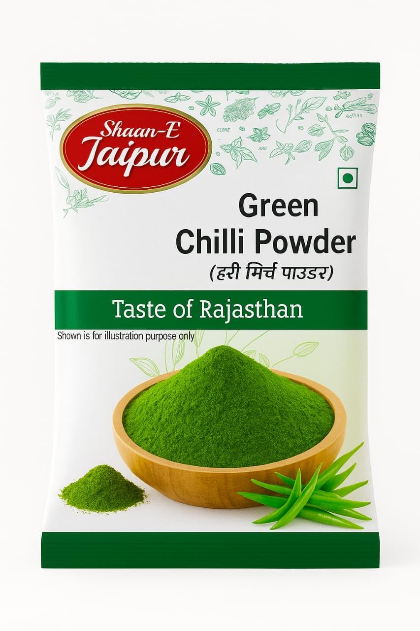 Shaan-E Jaipur Combo of 2 | Chatpata Masala 50g | Green Chili Powder 50g | Indian Spices | Natural & Pure | Authentic Rajasthani Taste | No Artificial Colors | Fresh Ground Spices
