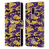 Head Case Designs sous Licence Officielle NFL Camouflage Numérique Minnesota Vikings Graphics Coque en Cuir à Portefeuille Compatible avec Samsung Galaxy S9+ / S9 Plus